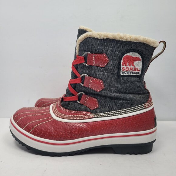 Sorel Tivoli Women's Red Waterproof Boots NL1530-986 US Size 7.5 - Picture 6 of 12